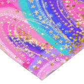Bright Rainbow Gold Glitter テーブルクロス (アングル)