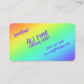 Bright Rainbow Gradientビジネスカジュアルカード 名刺 (正面)