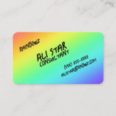 Bright Rainbow Gradientビジネスカジュアルカード 名刺 (正面)