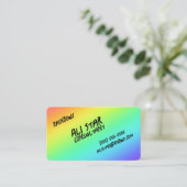 Bright Rainbow Gradientビジネスカジュアルカード 名刺 (スタンド正面)