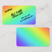 Bright Rainbow Gradientビジネスカジュアルカード 名刺 (正面/裏面)