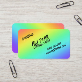 Bright Rainbow Gradientビジネスカジュアルカード 名刺