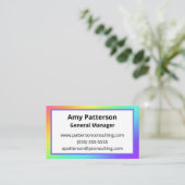 Bright Rainbow Gradient名刺 名刺 (スタンド正面)