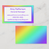 Bright Rainbow Gradient名刺 名刺 (正面/裏面)
