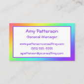 Bright Rainbow Gradient名刺 名刺 (正面)