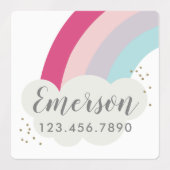 Bright Rainbow kids防水ステッカーラベル ラベル (デザイン1)