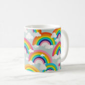 Bright Rainbow Mug with Clouds コーヒーマグカップ (正面右)