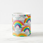 Bright Rainbow Mug with Clouds コーヒーマグカップ (中央)