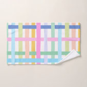 Bright Rainbow Plaid Bath Towel - Colourful Pastel バスタオルセット (ハンドタオル)