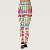 Bright Rainbow Plaid Checkered Pattern  レギンス (裏面)