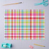 Bright Rainbow Plaid Checkered Pattern 薄葉紙 (クラフト)