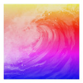 bright rainbow poster depicting a faint wave ポスター (正面)