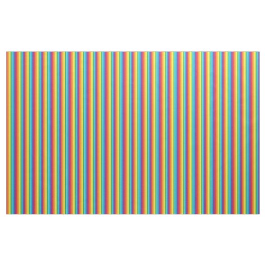 Bright Rainbow Stripes Pattern ファブリック (ヤード)