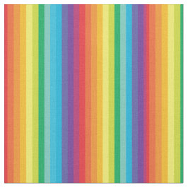 Bright Rainbow Stripes Pattern ファブリック