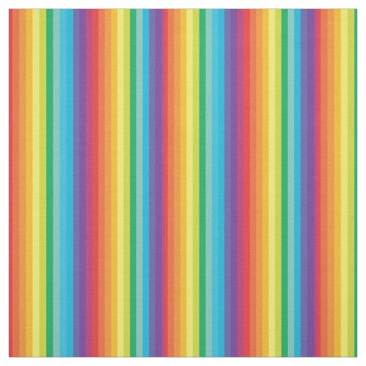 Bright Rainbow Stripes Pattern ファブリック (見本)