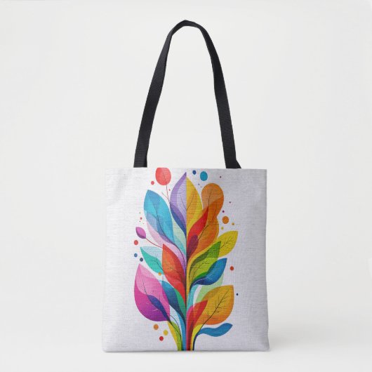 Bright Rainbow Tree Of Life Abstract Graphic トートバッグ (正面)