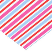 Bright Red and Blue Candy Stripes ショートテーブルランナー (コーナー)