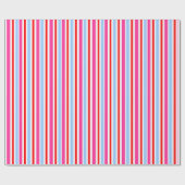Bright Red and Blue Candy Stripes ラッピングペーパー (フラット)