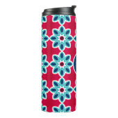 Bright Red and Blue Modern Geometric Personalised タンブラー (回転左)