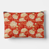 Bright Red and Cream Chrysanthemum アクセサリーポーチ (裏面)