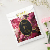 Bright Red and Gold Marble Agate Birthday Party フェイバーバッグ (封をした状態)