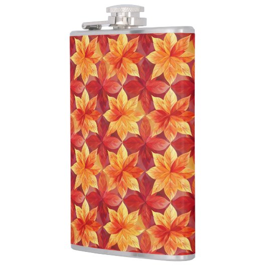 BRIGHT RED AND ORANGE FALL AUTUMN LEAVES フラスク (左)