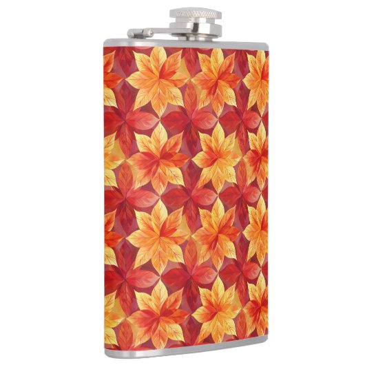 BRIGHT RED AND ORANGE FALL AUTUMN LEAVES フラスク (右)