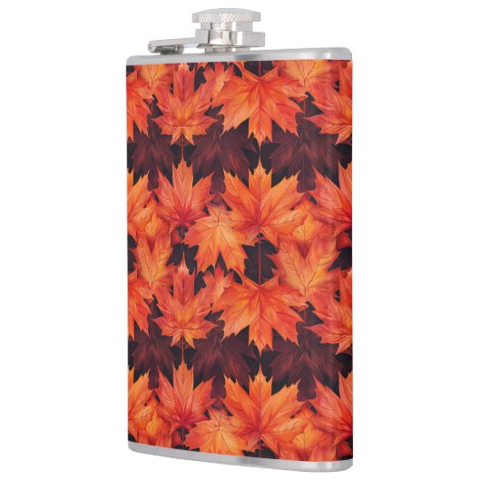 BRIGHT RED AND ORANGE FALL AUTUMN LEAVES フラスク (左)