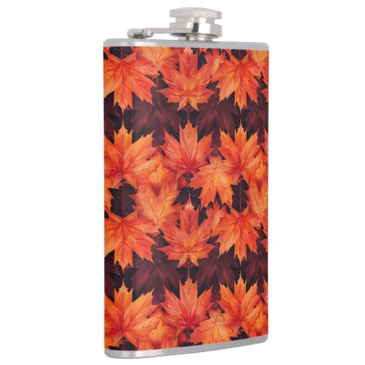 BRIGHT RED AND ORANGE FALL AUTUMN LEAVES フラスク (右)