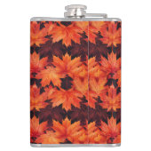 BRIGHT RED AND ORANGE FALL AUTUMN LEAVES フラスク (裏面)