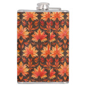BRIGHT RED AND ORANGE FALL AUTUMN LEAVES フラスク (裏面)