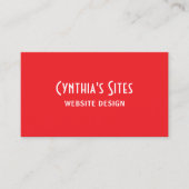 Bright Red and White Retro Bold 名刺 (正面)