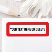 Bright Red Border Custom Return Address Labels ラベル (インサイチュ)