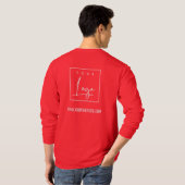 Bright Red Businessロゴ名Webサイトの追加 Tシャツ (裏面フル)