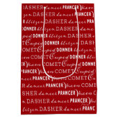 Bright Red Christmas Gift Bag | Santa's Reindeer ミディアムペーパーバッグ (裏面)