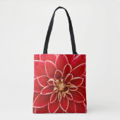 Bright Red Dahlia トートバッグ (正面)