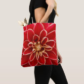 Bright Red Dahlia トートバッグ (クローズアップ)