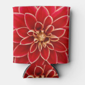 Bright Red Dahlia Flower Close Up Photo 缶クーラー (正面)