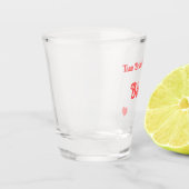 Bright Red Heart Team Bride ショットグラス (左)