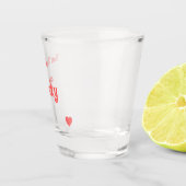 Bright Red Heart Team Bride ショットグラス (右)