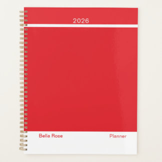 Bright Red Minimalist プランナー手帳