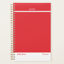 Bright Red Minimalist Planner プランナー手帳