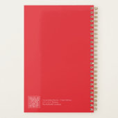 Bright Red Minimalist Planner プランナー手帳 (裏面)