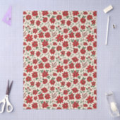 Bright Red Poinsettias 薄葉紙 (クラフト)