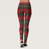Bright Red Square Tartan Christmas Plaid レギンス (裏面)
