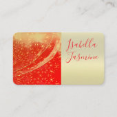 Bright Red, Stars, Wedding, Business card 名刺 (正面)