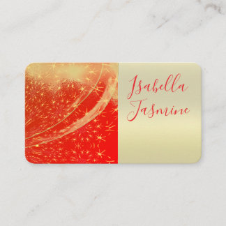 Bright Red, Stars, Wedding, Business card 名刺