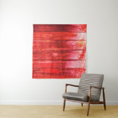 Bright red wood wall plank texture. Wood texture w タペストリー (インサイチュ(横))
