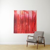 Bright red wood wall plank texture. Wood texture w タペストリー (インサイチュ)