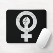 Bright Reist Fist Feminist – 女性の平等とL マウスパッド (マウス)